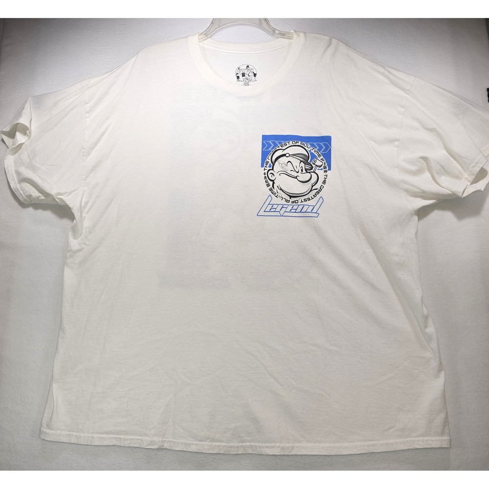 Popeye Savage Legend Graphic T-Shirt Mens 4XL White 2Monkeys Tattooed Sailor